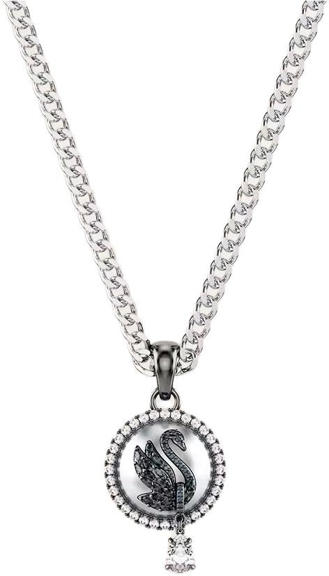 swarovski-swan-logo-silver-plated-necklace-with-crystals-unisex-couples-design-5680868