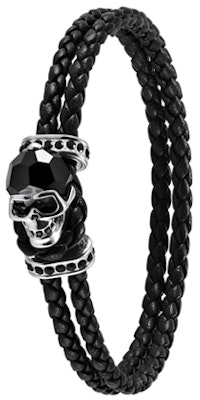 施華洛世奇 Taddeo 骷髏編織手鍊 黑色 配件 5427135+5448905 Shop 施華洛世奇 Taddeo 骷髏編織手鍊 黑色 配件 5427135+5448905