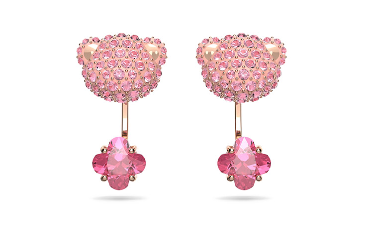 Swarovski Teddy Drop Earrings Pink - Cute & Fashionable Jewelry. 5642982