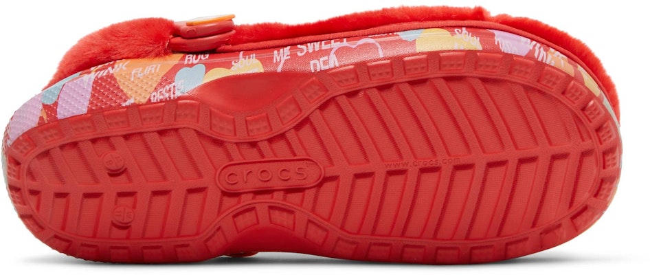 Sweethearts x Crocs Clog Classic Fur 'Valentine's Day' 207741-610 Shop Sweethearts x Crocs Clog Classic Fur 'Valentine's Day' 207741-610