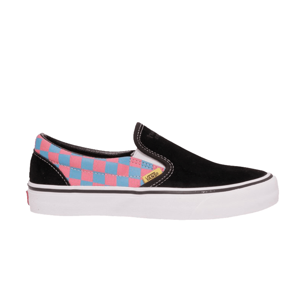 Buy T&C Surf Designs x Vans 经典一脚蹬粉蓝棋盘格鞋 TC-CSO-PINK