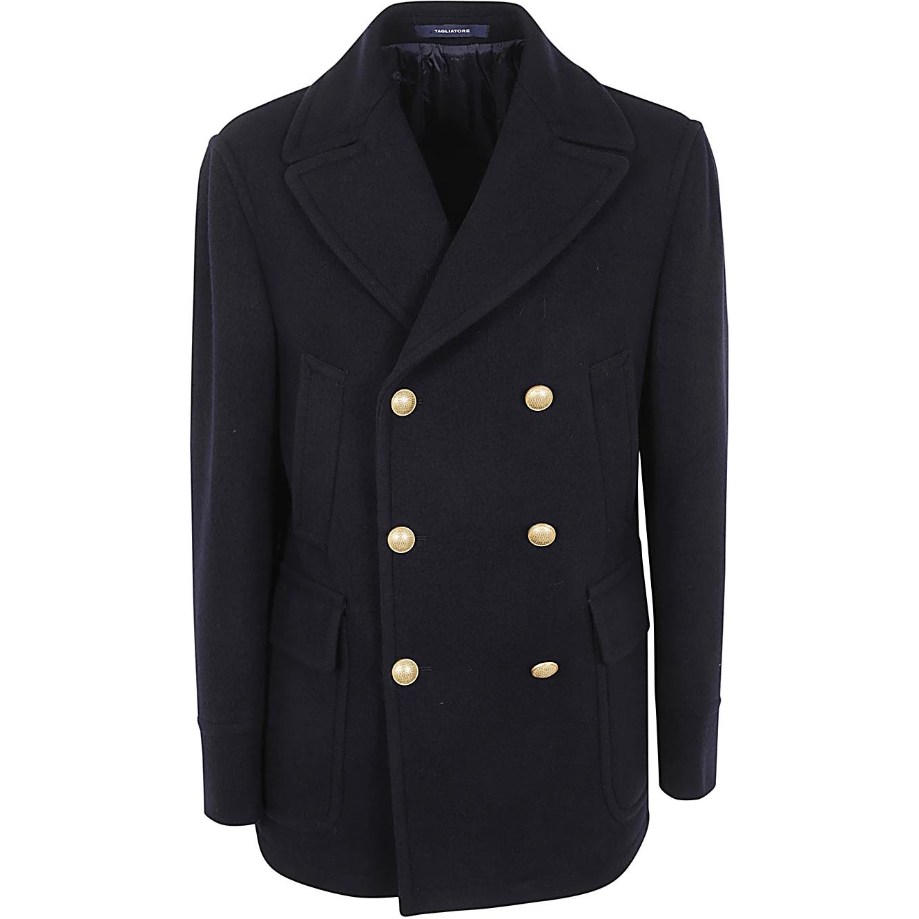 Tagliatore Black Double-Breasted V-Neck Blazer Jacket SAILINGF770116B3429