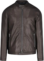 Tagliatore Brown Solid Zip-Up Straight Long Sleeve Jacket STANFORDASI2008NERO Tagliatore Brown Solid Zip-Up Straight Long Sleeve Jacket STANFORDASI2008NERO