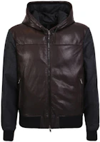 Tagliatore Colorblock Zip Hoodie Jacket in Light Brown. CLIVECHI2206MORO Tagliatore Colorblock Zip Hoodie Jacket in Light Brown. CLIVECHI2206MORO