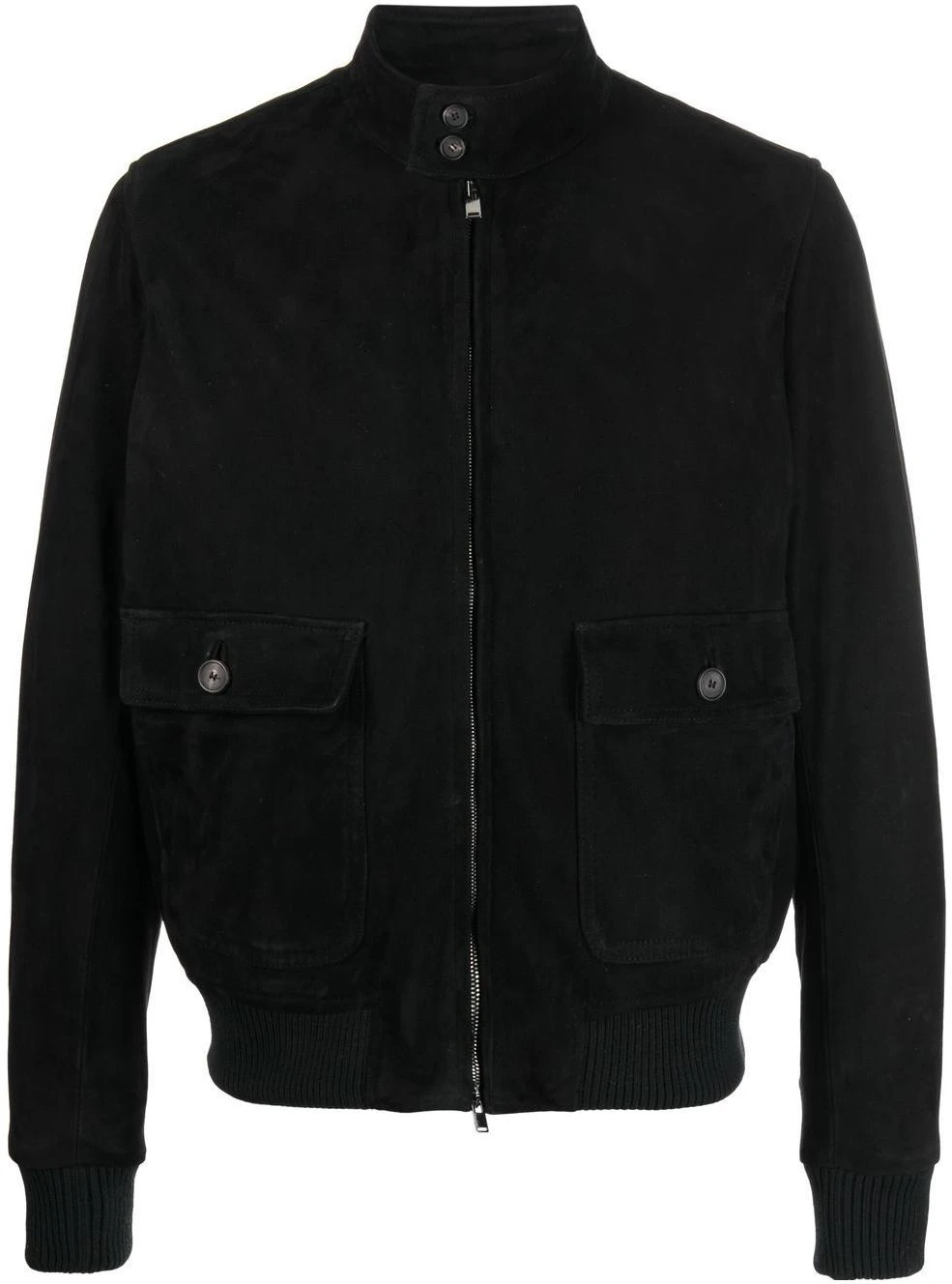 tagliatore-fw-22-black-solid-turtleneck-ribbed-long-sleeve-jacket-ethanchi-2201-nero