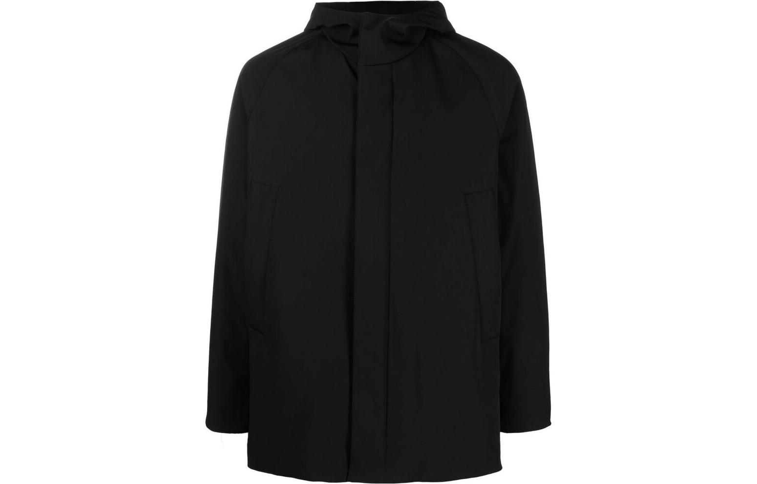 Tagliatore FW22 Solid Color Hooded Jacket BLACK 880004WALTTRN1305