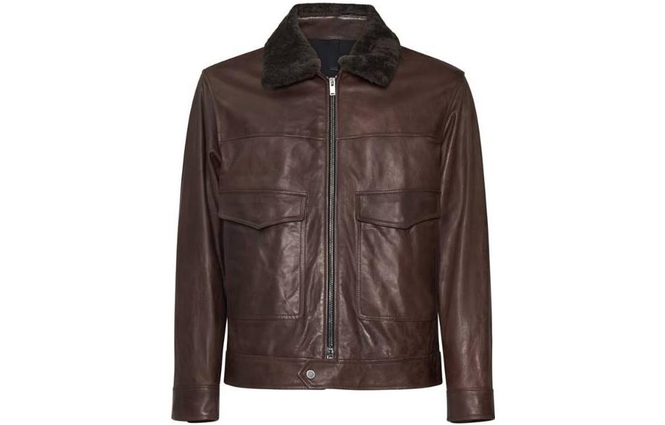 Tagliatore FW22 Solid Color Zip Jacket Brown VIPERCHI2204MORO
