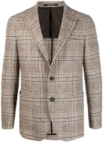 Tagliatore FW23 Brown Plaid Single-Breasted Long Sleeve Jacket 8500281SVS22KM1326 Tagliatore FW23 Brown Plaid Single-Breasted Long Sleeve Jacket 8500281SVS22KM1326