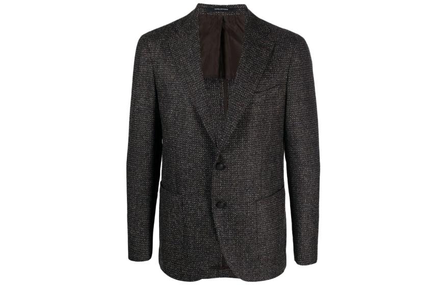 Tagliatore FW23 Gray Solid Notch Lapel Single-Breasted Jacket 4400211SVS22KN1274