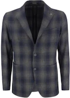 Tagliatore Plaid Single-Breasted Notch Lapel Long Sleeve Jacket. GDAKAR22KPE340166Q22E391E Tagliatore Plaid Single-Breasted Notch Lapel Long Sleeve Jacket. GDAKAR22KPE340166Q22E391E