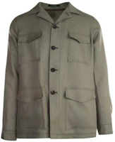 Tagliatore Solid Single-Breasted Green Jacket with Large Pockets VINCE340021EV917 Tagliatore Solid Single-Breasted Green Jacket with Large Pockets VINCE340021EV917