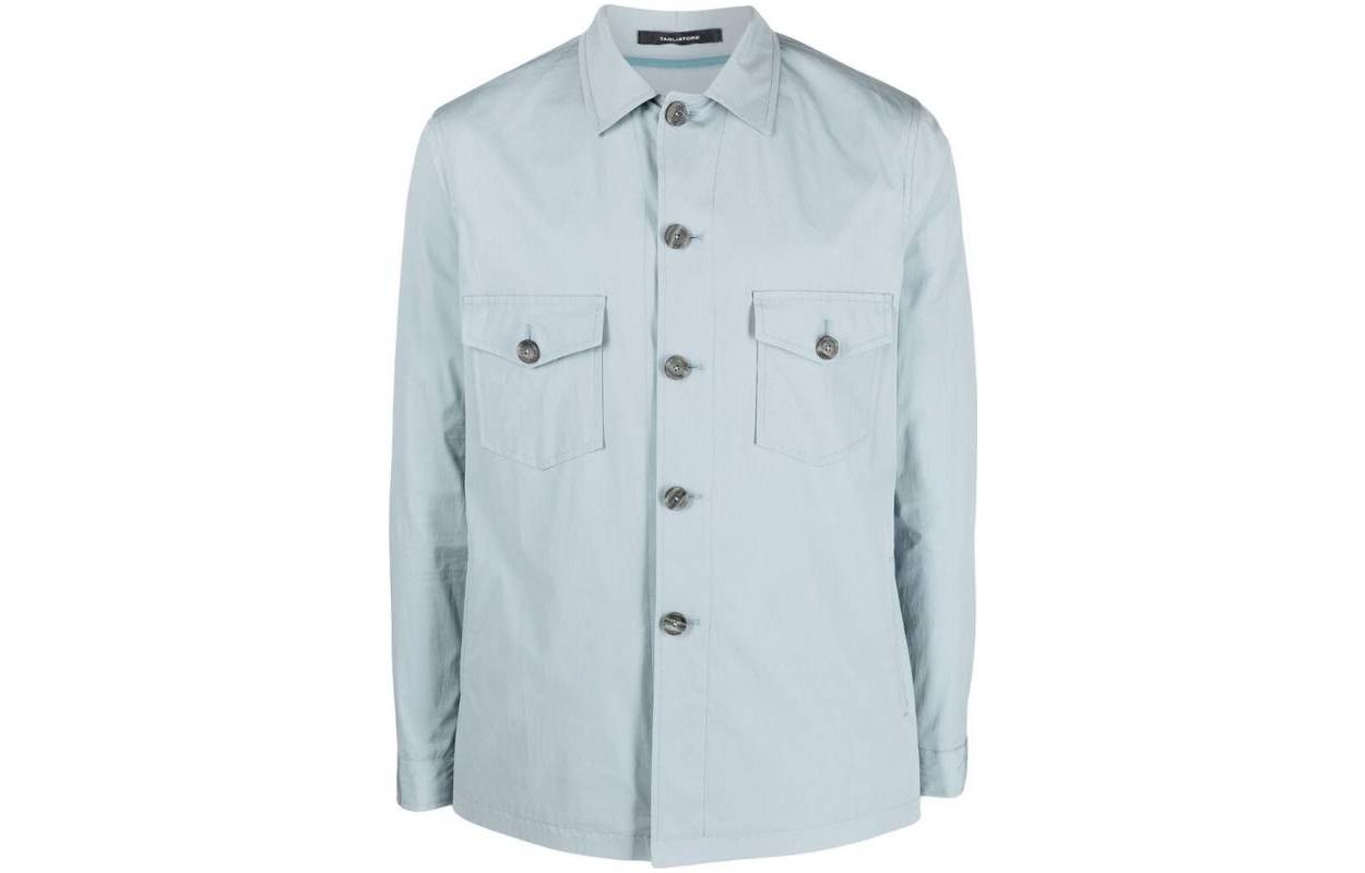 Tagliatore Solid Single-Breasted Lapel Shirt-Style Jacket BUCK840006I1021