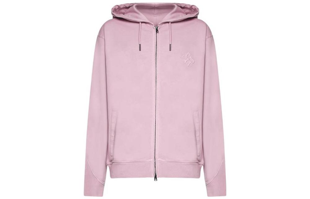Tagliatore SS22 Pink Solid Color Zip-Up Hoodie Jacket DALTONLPE2203CIPRIA