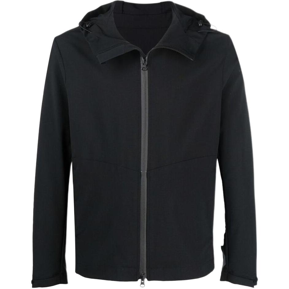 Tagliatore SS22 Solid Color Hooded Blended Jacket Black REYNARD210009193