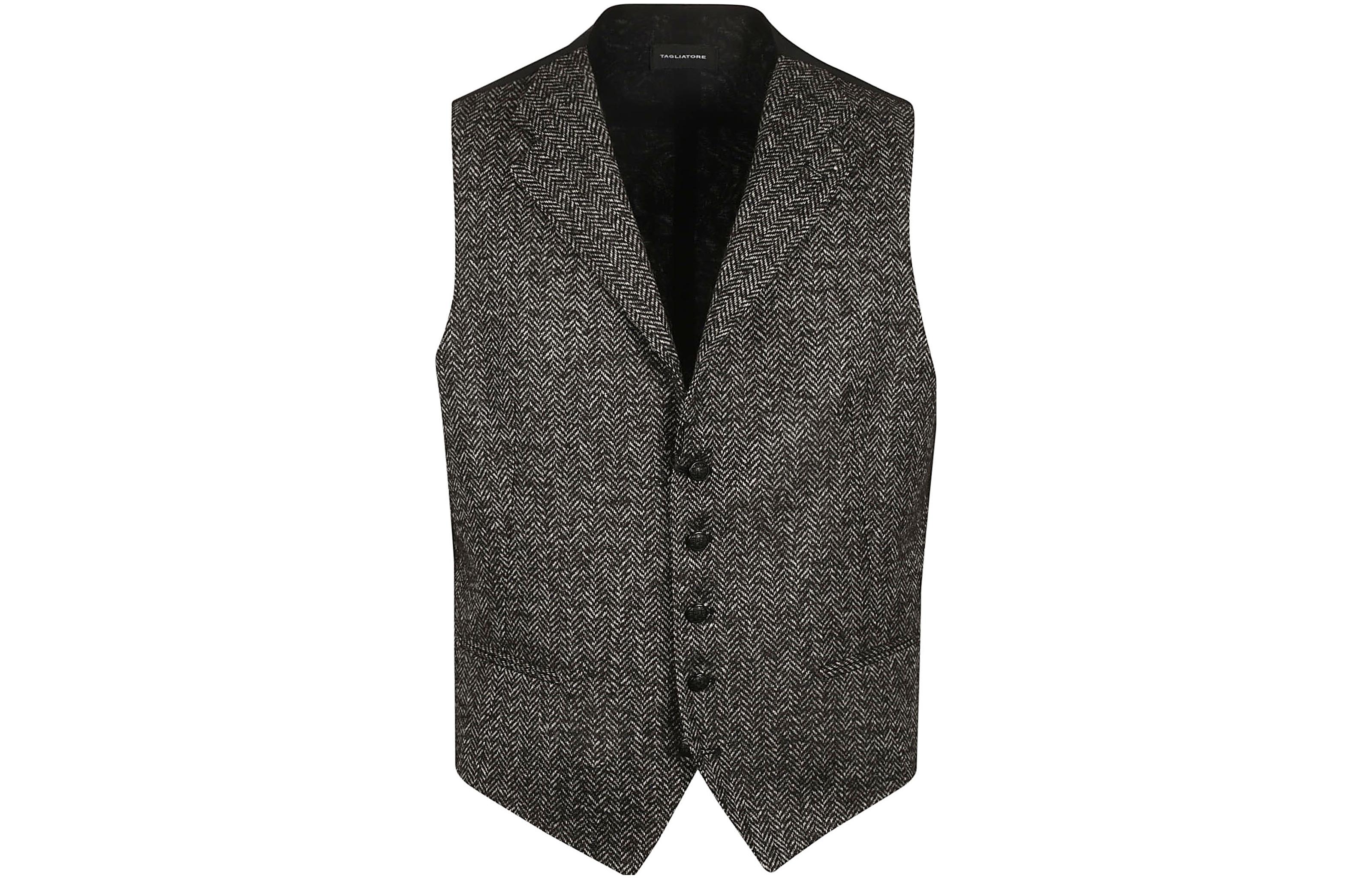 Tagliatore SS23 Black Single-Breasted Notch Lapel Jacket DENNISF850031N3180