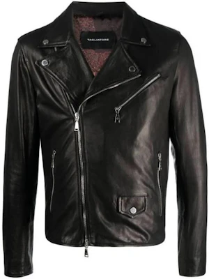 Tagliatore SS23 Jaket Hitam Zip-Up dengan Desain Kerah Solid FRANKLINCHI23 Buy Tagliatore SS23 Jaket Hitam Zip-Up dengan Desain Kerah Solid FRANKLINCHI23