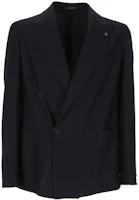 Tagliatore SS23 Solid Black Double-Breasted Long Sleeve Jacket WESTON2DK150100UB1042 Tagliatore SS23 Solid Black Double-Breasted Long Sleeve Jacket WESTON2DK150100UB1042