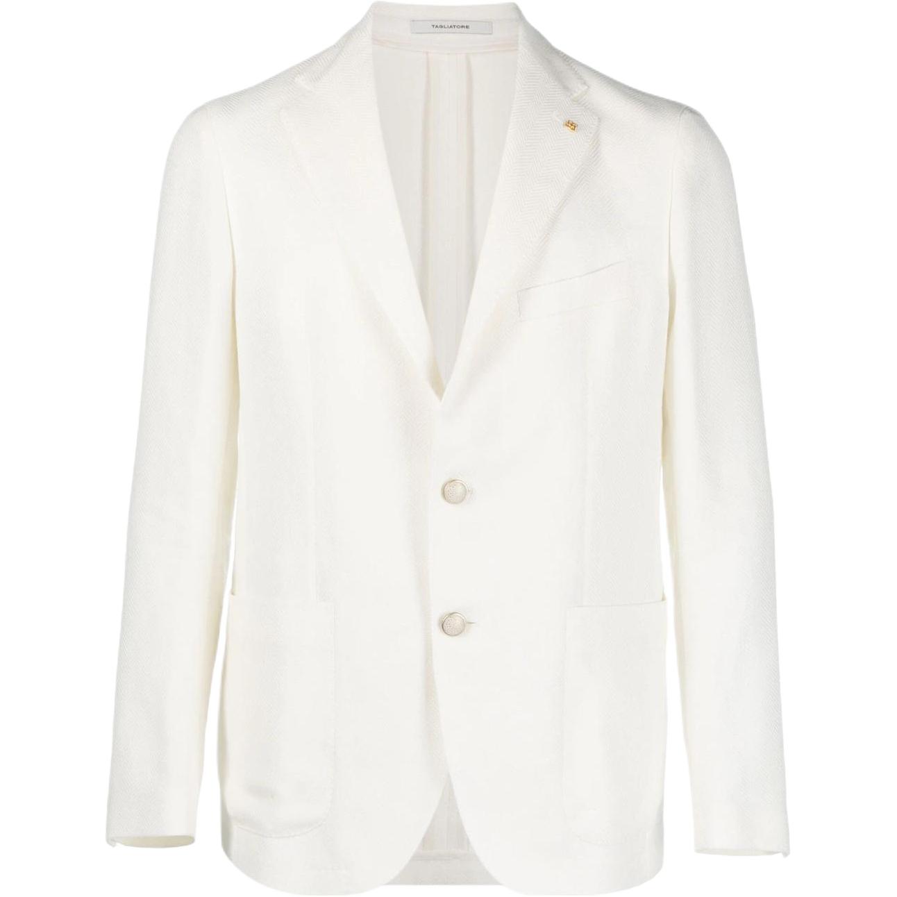 Tagliatore SS23 White Classic Stylish Long-Sleeve Jacket DAKAR22K340142SEX920