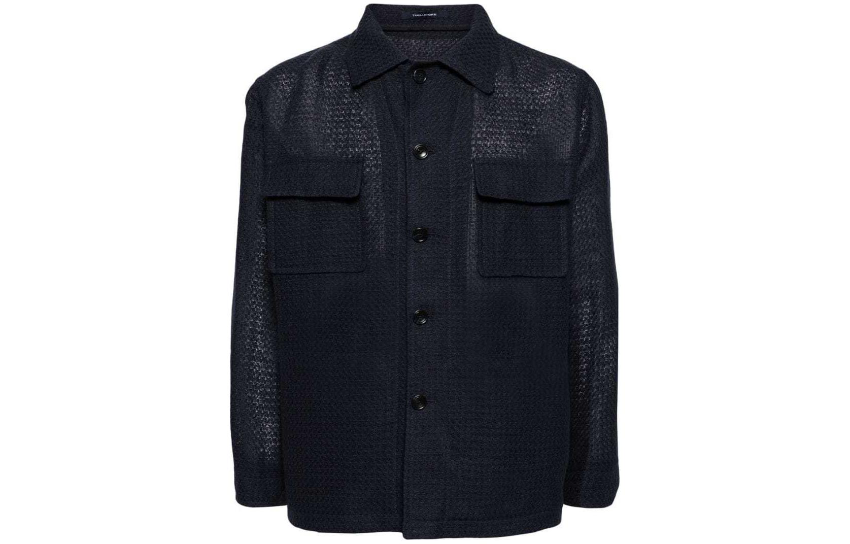 Tagliatore SS24 Colorblock Single-Breasted Loose Long-Sleeve Jacket Blue Men DAMIAN770124U24E397