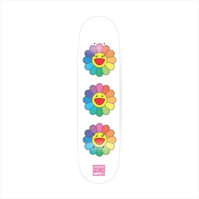 Takashi Murakami 3 Flower Skateboard Deck Multi Buy Takashi Murakami 3 Flower Skateboard Deck Multi