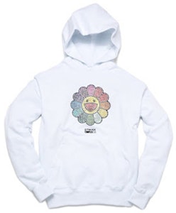 Sudadera Blanca con Capucha Takashi Murakami ComplexCon Flor Swarovski. Buy Sudadera Blanca con Capucha Takashi Murakami ComplexCon Flor Swarovski.