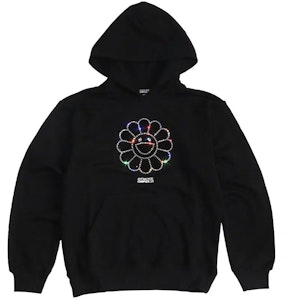 村上隆 ComplexCon 施华洛世奇水晶花卉黑色连帽衫 Buy 村上隆 ComplexCon 施华洛世奇水晶花卉黑色连帽衫