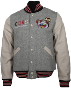 Jaket Letterman Abu-abu Takashi Murakami ComplexCon x Cubs Buy Jaket Letterman Abu-abu Takashi Murakami ComplexCon x Cubs