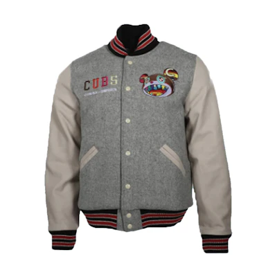 Murakami ComplexCon Cubs Letterman Jacket Grey