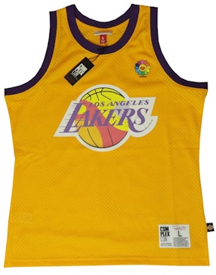 Takashi Murakami ComplexCon x LA Lakers M&N Basketball Jersey Gold Buy Takashi Murakami ComplexCon x LA Lakers M&N Basketball Jersey Gold