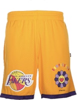 Takashi Murakami ComplexCon x LA Lakers M&N Basketball Shorts Yellow Takashi Murakami ComplexCon x LA Lakers M&N Basketball Shorts Yellow