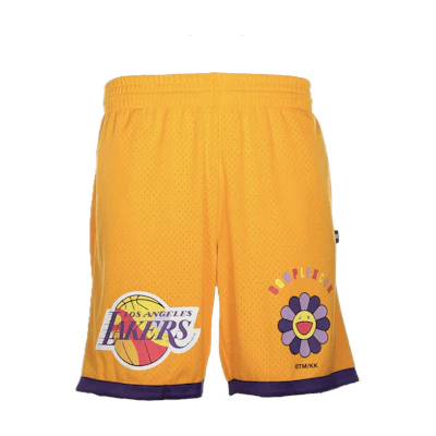 Murakami ComplexCon Lakers M&N Basketball Shorts Yellow
