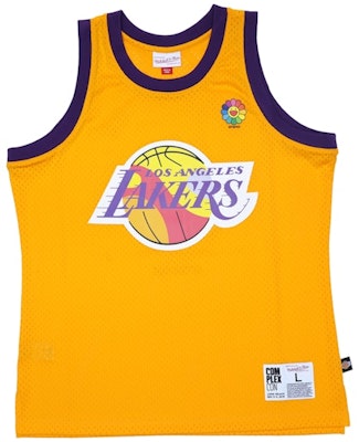 Takashi Murakami ComplexCon x LA Lakers M&N Basketball Jersey Gold Order Takashi Murakami ComplexCon x LA Lakers M&N Basketball Jersey Gold