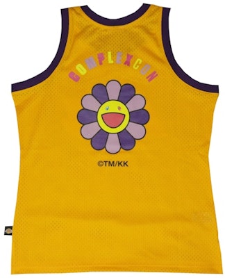 Takashi Murakami ComplexCon x LA Lakers M&N Basketball Jersey Gold Lookbook Takashi Murakami ComplexCon x LA Lakers M&N Basketball Jersey Gold