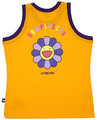 Takashi Murakami ComplexCon x LA Lakers M&N Basketball Jersey Gold Shop Takashi Murakami ComplexCon x LA Lakers M&N Basketball Jersey Gold