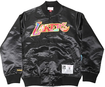 村上隆 ComplexCon x 洛杉磯湖人隊 M&N 黑色緞面夾克 Order 村上隆 ComplexCon x 洛杉磯湖人隊 M&N 黑色緞面夾克