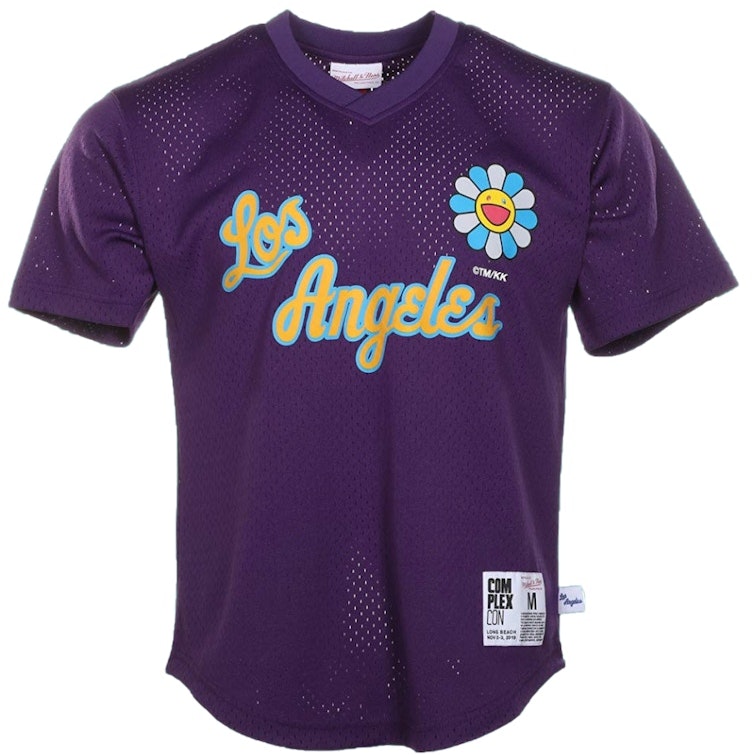 takashi-murakami-complex-con-x-la-lakers-m-and-n-short-sleeve-basketball-practice-jersey-purple