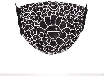 Mascarilla Negra/Blanca con Patrón de Flores de Takashi Murakami Buy Mascarilla Negra/Blanca con Patrón de Flores de Takashi Murakami