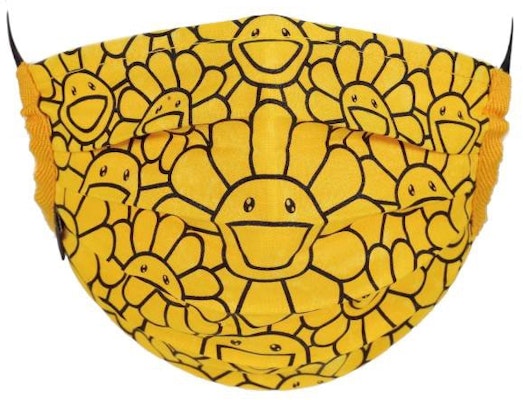 Takashi Murakami Flower Pattern Face Mask Bright Yellow/Black Buy Takashi Murakami Flower Pattern Face Mask Bright Yellow/Black