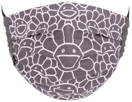 Takashi Murakami Flower Pattern Face Mask Gray/White Takashi Murakami Flower Pattern Face Mask Gray/White