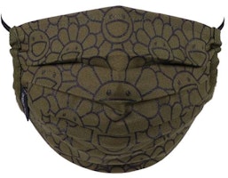 Takashi Murakami Flower Pattern Face Mask Moss Green/Black Takashi Murakami Flower Pattern Face Mask Moss Green/Black