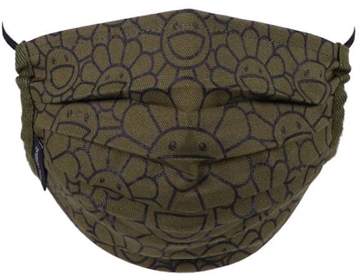 Takashi Murakami Flower Pattern Face Mask Moss Green/Black Buy Takashi Murakami Flower Pattern Face Mask Moss Green/Black