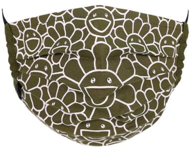 Topeng Muka Corak Bunga Takashi Murakami Hijau Lumut/Putih Buy Topeng Muka Corak Bunga Takashi Murakami Hijau Lumut/Putih