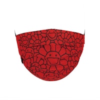 Takashi Murakami Flower Pattern Face Mask Red/Black Takashi Murakami Flower Pattern Face Mask Red/Black