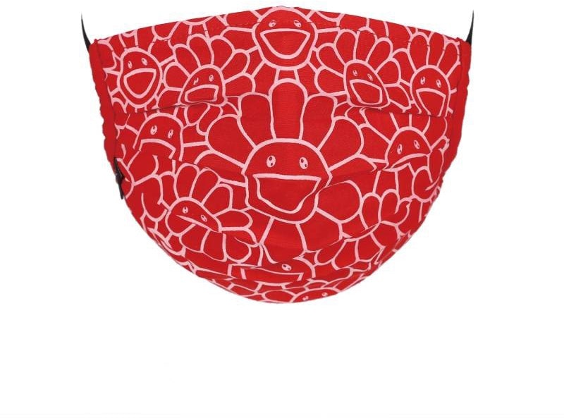 takashi-murakami-flower-pattern-face-mask-red-white
