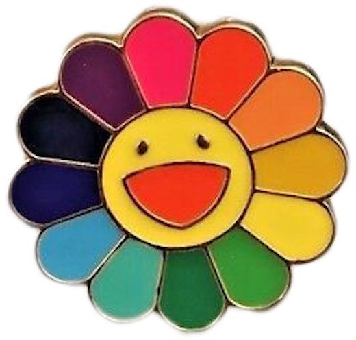 takashi-murakami-flower-pin-rainbow