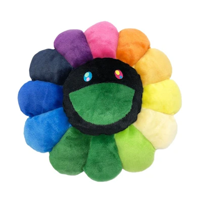Takashi Murakami Flower Plush 30CM Rainbow/Black