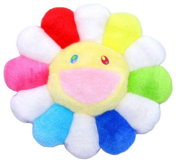 takashi-murakami-flower-plush-30-cm-rainbow-white-yellow