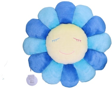 Takashi Murakami Bantal Boneka Bunga 60CM Biru/Turqoise/Kuning Order Takashi Murakami Bantal Boneka Bunga 60CM Biru/Turqoise/Kuning