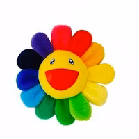 Takashi Murakami Flower Plush Pin Rainbow/Yellow Takashi Murakami Flower Plush Pin Rainbow/Yellow