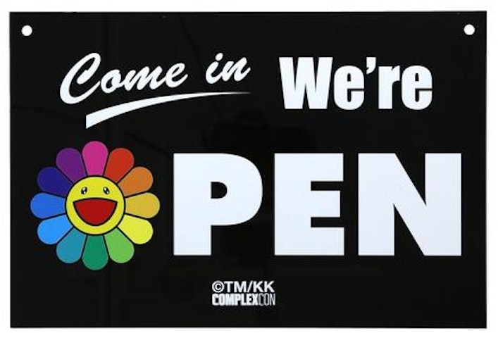 takashi-murakami-flower-sign-black